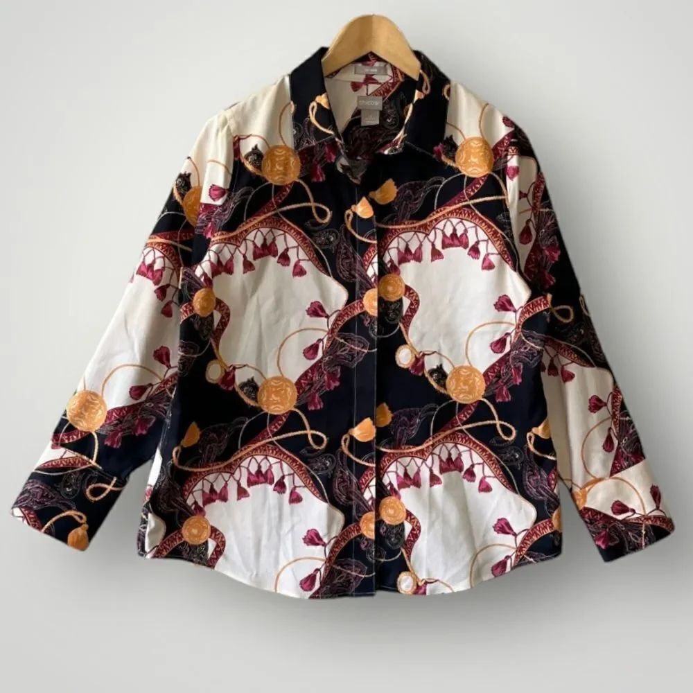 5 for $45 Chicos Button Down Shirt Top Blouse Size 10